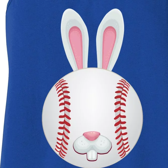 Easter Baseball Ball Egg Bunny Ears Funny Player Gift Women's Racerback Tank