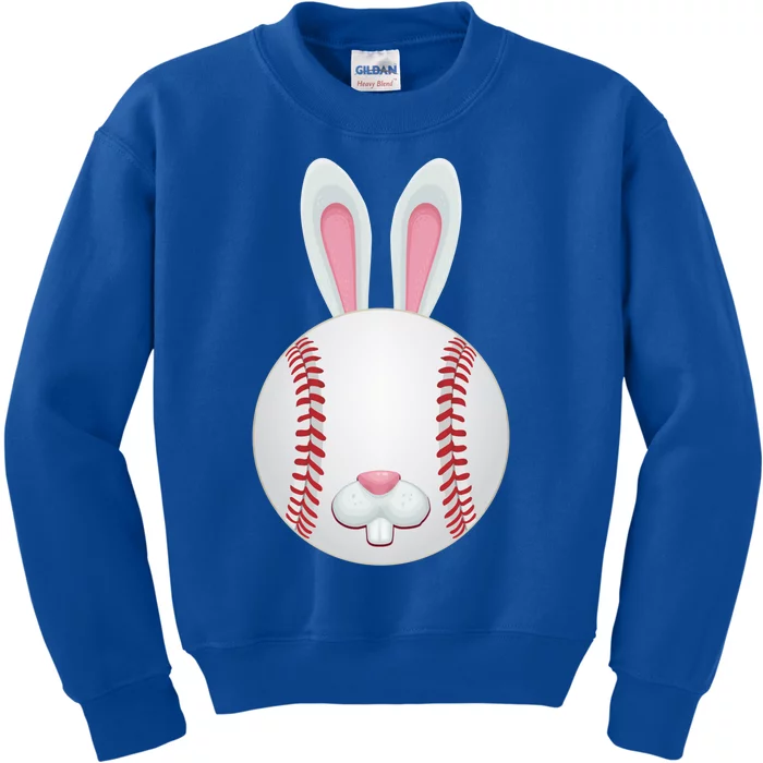 Easter Baseball Ball Egg Bunny Ears Funny Player Gift Kids Sweatshirt