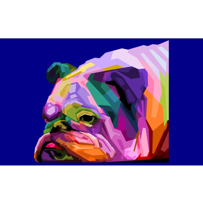 English British Bulldog Pop Art Portrait For Dog Owners Great Gift Bumper Sticker