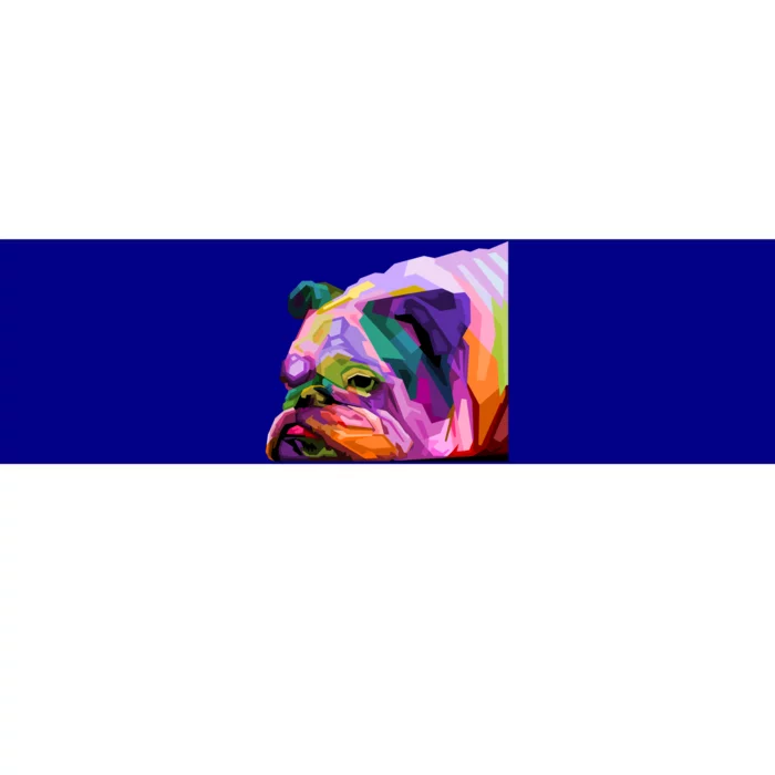 English British Bulldog Pop Art Portrait For Dog Owners Great Gift Bumper Sticker