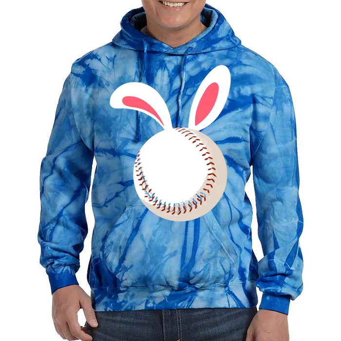 Easter Baseball Bunny Ears Happpy Easter Day Gift Tie Dye Hoodie