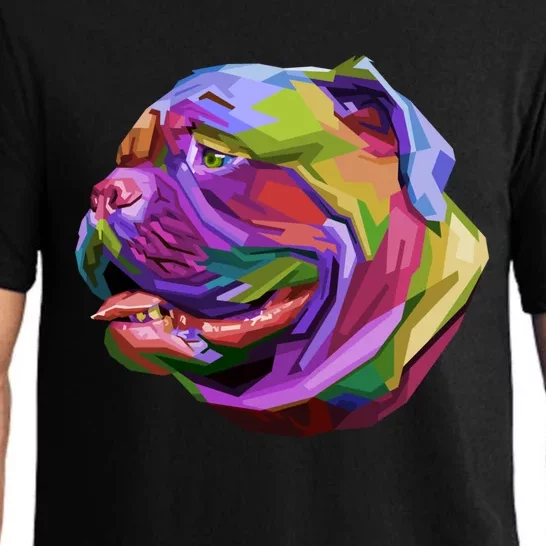 English British Bulldog Pop Art Portrait For Dog Owners Funny Gift Pajama Set