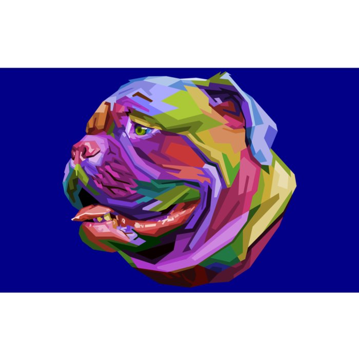 English British Bulldog Pop Art Portrait For Dog Owners Funny Gift Bumper Sticker