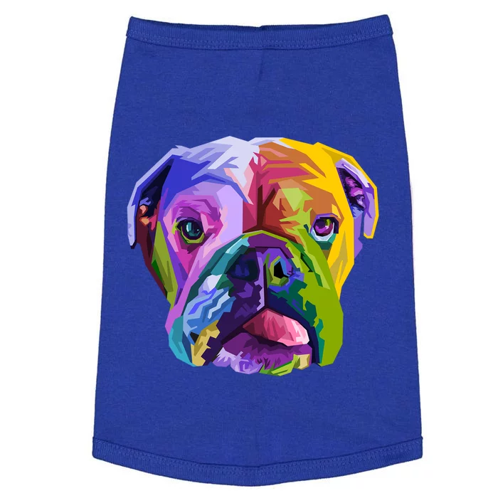 English British Bulldog Pop Art Portrait For Dog Owners Cool Gift Doggie Tank