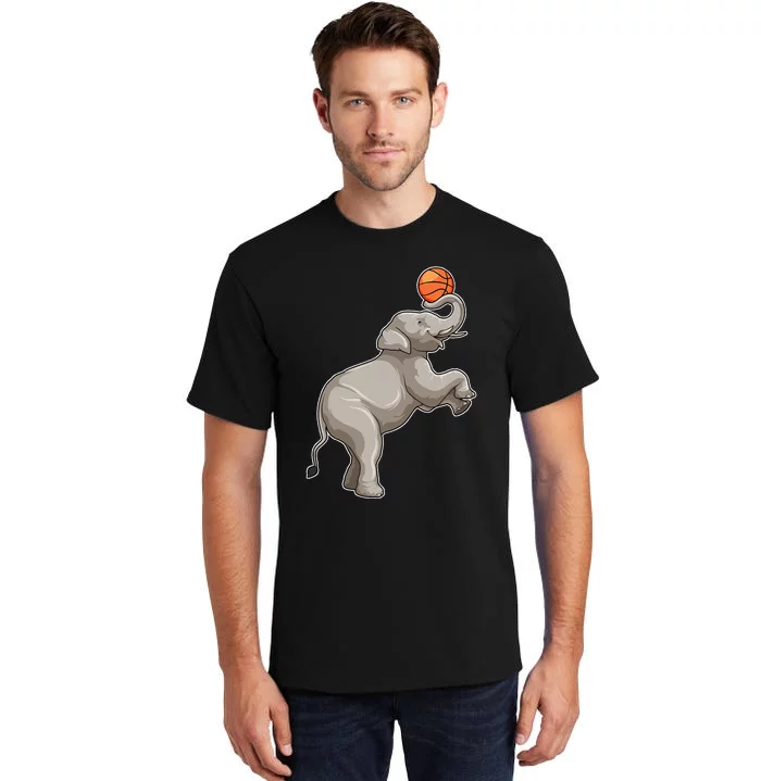 Elephant Basketball Basketball Player Sports Tall T-Shirt