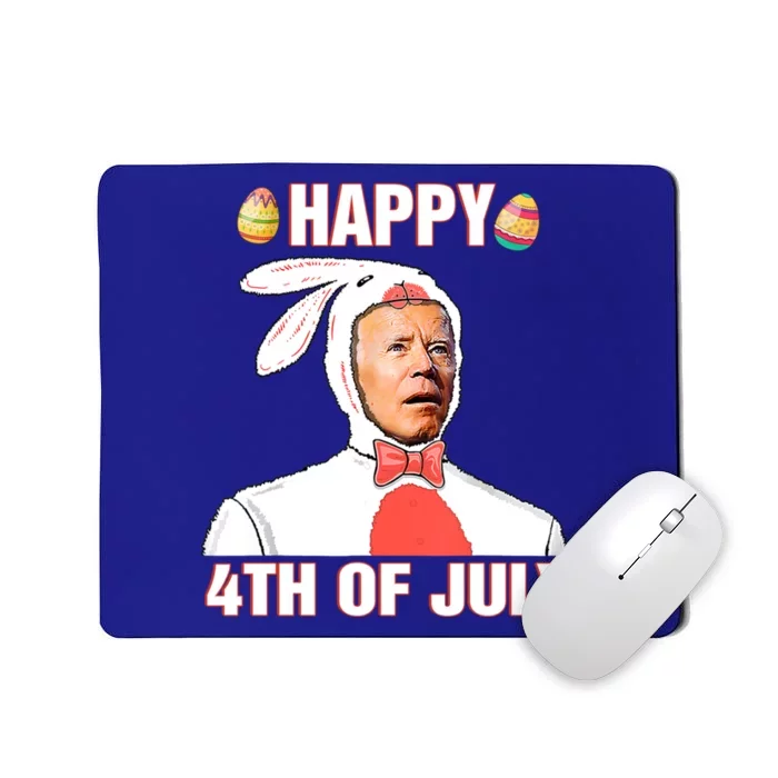 Easter Bunny Biden Confused Happy 4th Of Easter Funny Joe Biden Mousepad