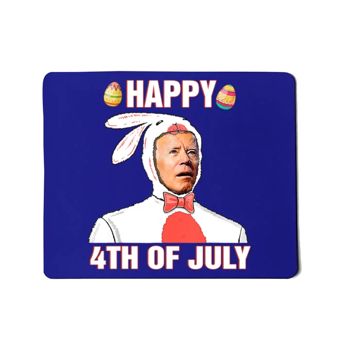 Easter Bunny Biden Confused Happy 4th Of Easter Funny Joe Biden Mousepad