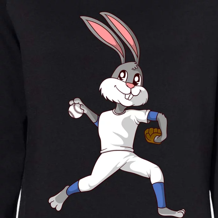 Easter Bunny Baseball Rabbit Pitcher Cute Gift Womens California Wash Sweatshirt