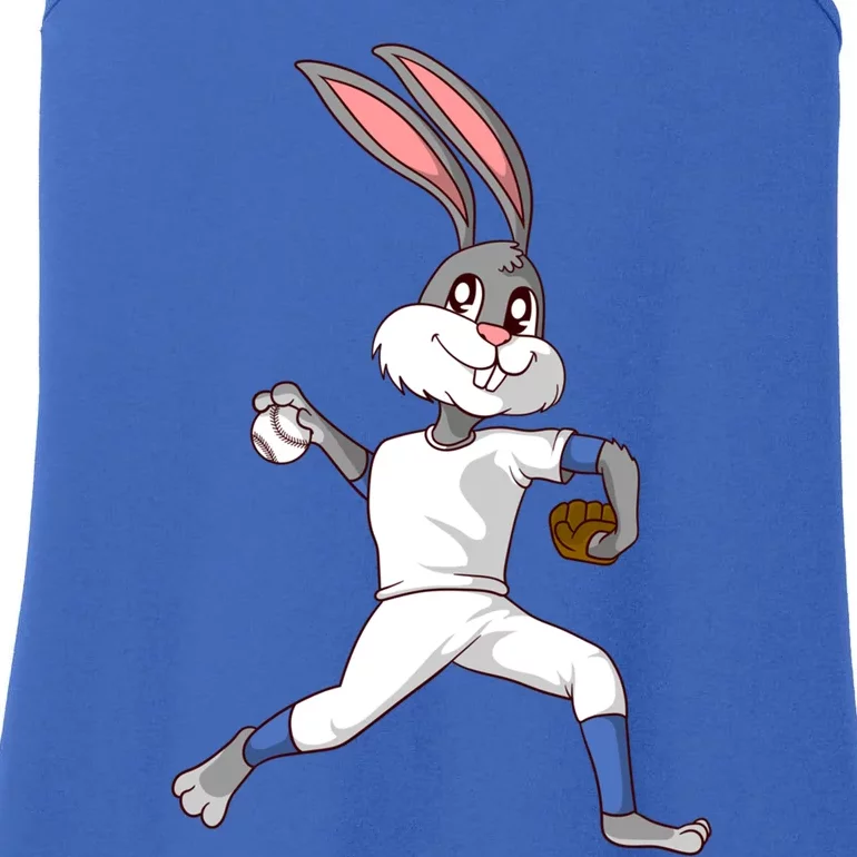 Easter Bunny Baseball Rabbit Pitcher Cute Gift Ladies Essential Tank