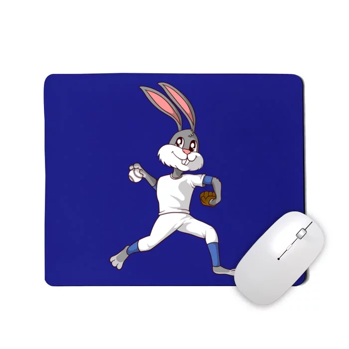 Easter Bunny Baseball Rabbit Pitcher Cute Gift Mousepad