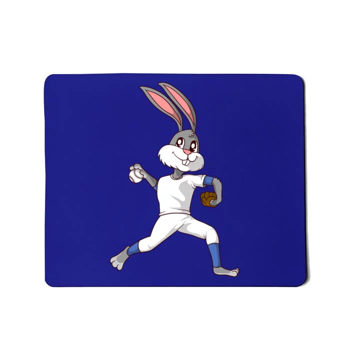 Easter Bunny Baseball Rabbit Pitcher Cute Gift Mousepad