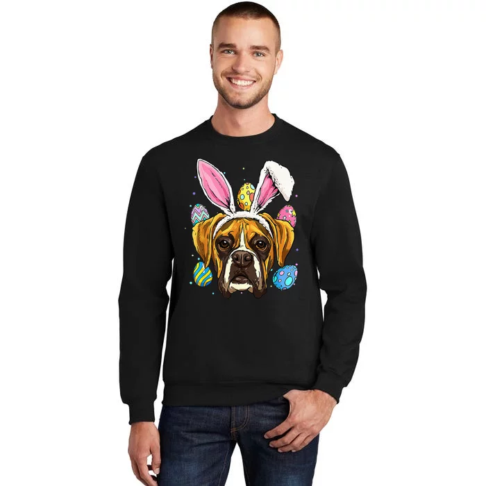 Easter Bunny Boxer Dog funny easter day Tall Sweatshirt