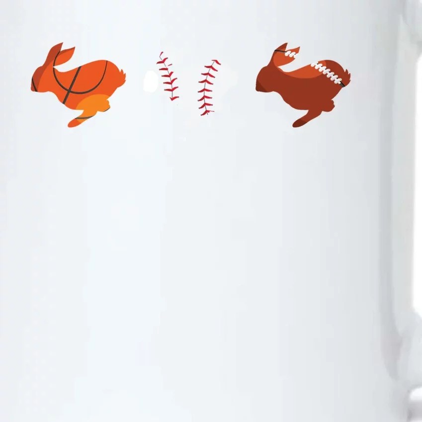 Easter Bunny Basketball Baseball Football Outfits Gift Black Color Changing Mug