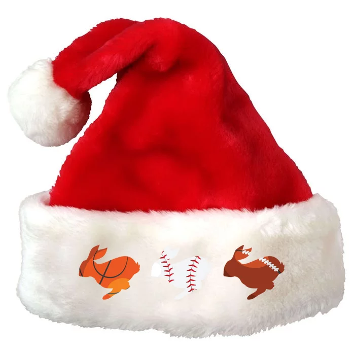 Easter Bunny Basketball Baseball Football Outfits Gift Premium Christmas Santa Hat