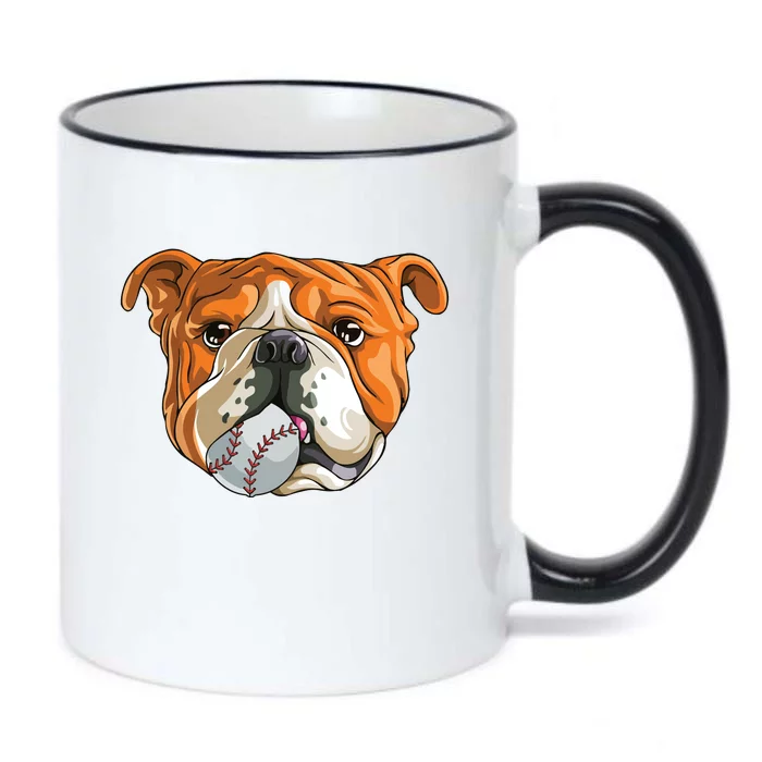 English Bulldog Baseball T Dog Funny Cute Lover Black Color Changing Mug