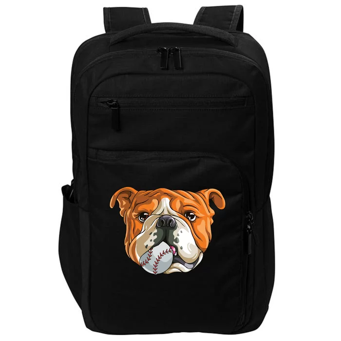 English Bulldog Baseball T Dog Funny Cute Lover Impact Tech Backpack