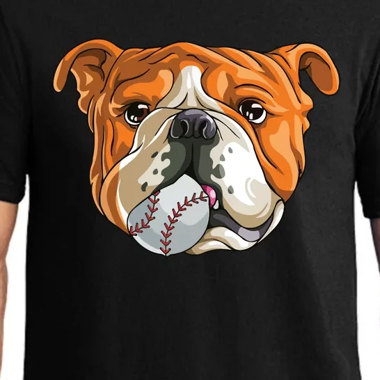 English Bulldog Baseball T Dog Funny Cute Lover Pajama Set