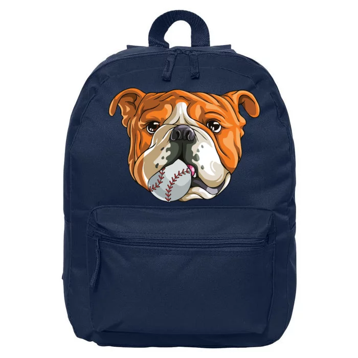 English Bulldog Baseball T Dog Funny Cute Lover 16 in Basic Backpack