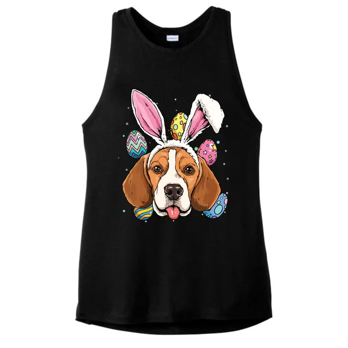 Easter Bunny Beagle Dog Kids Men Women Ladies Tri-Blend Wicking Tank