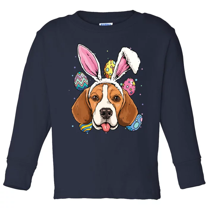 Easter Bunny Beagle Dog Kids Men Women Toddler Long Sleeve Shirt