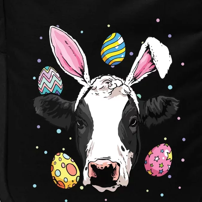 Easter Bunny Cow Funny Easter Cow Impact Tech Backpack