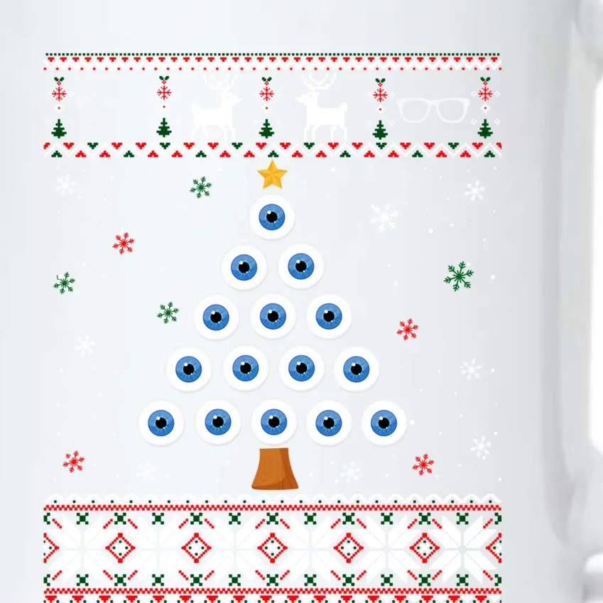 Eye Ball Christmas Tree Optometry Ugly Xmas Sweater Cool Gift Black Color Changing Mug