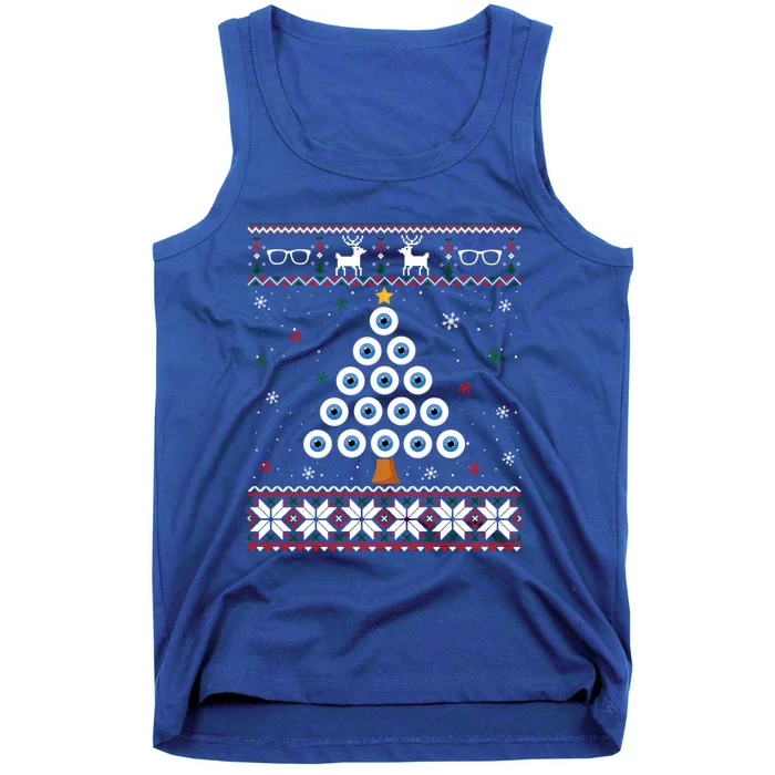 Eye Ball Christmas Tree Optometry Ugly Xmas Sweater Cool Gift Tank Top