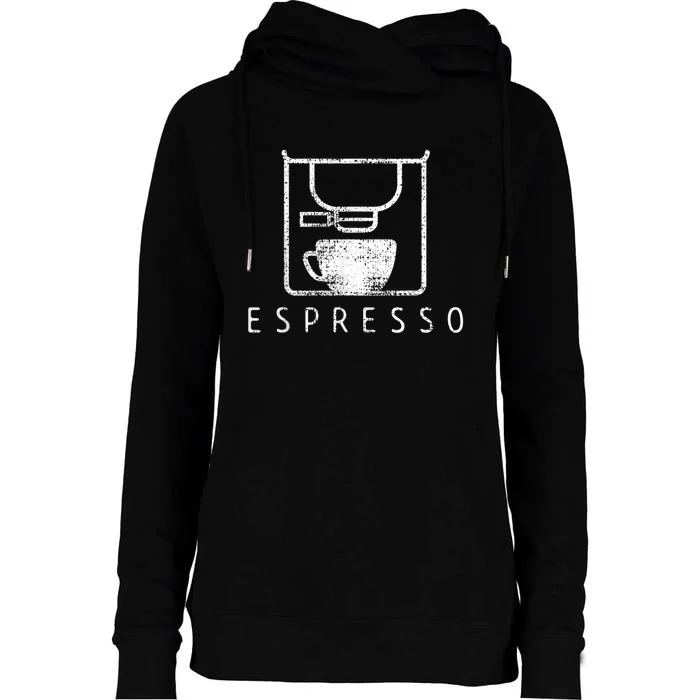 Espresso Barista Coffee Gift Womens Funnel Neck Pullover Hood