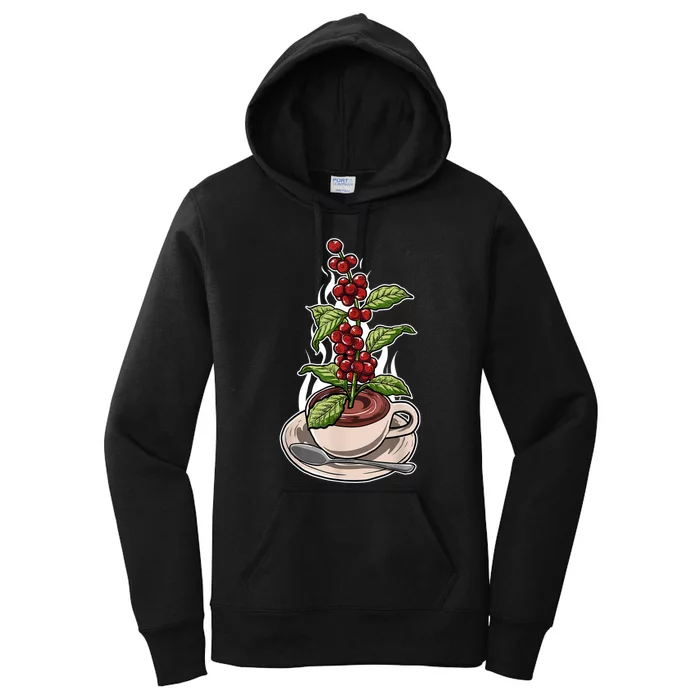 Espresso Barista Coffee Plant Coffee Lover Women's Pullover Hoodie