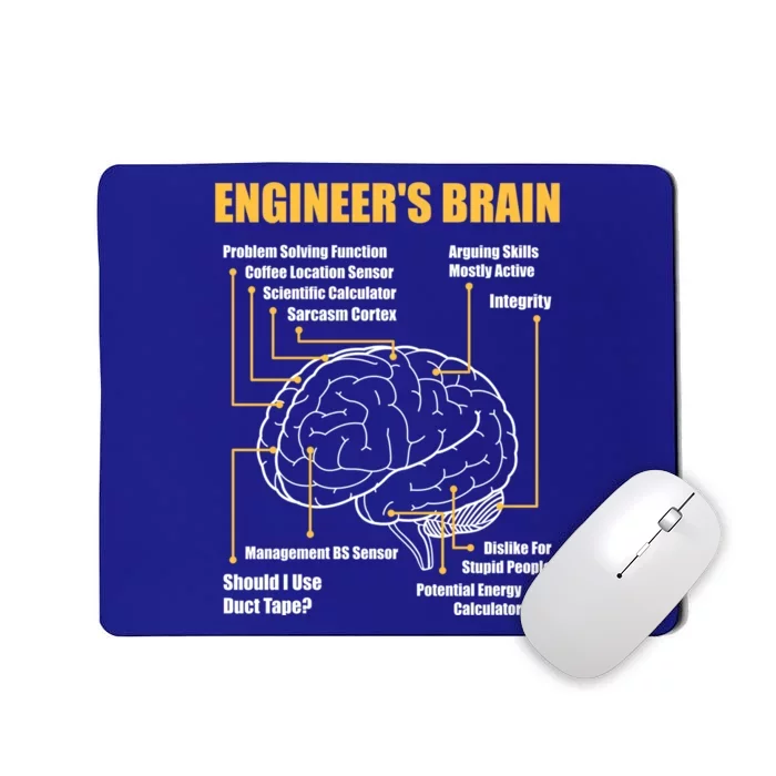 Engineer's Brain Cool Gift Funny Sarcastic Engineering Gift Mousepad