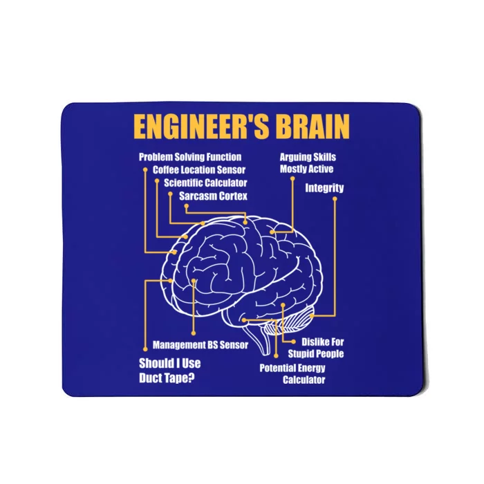 Engineer's Brain Cool Gift Funny Sarcastic Engineering Gift Mousepad