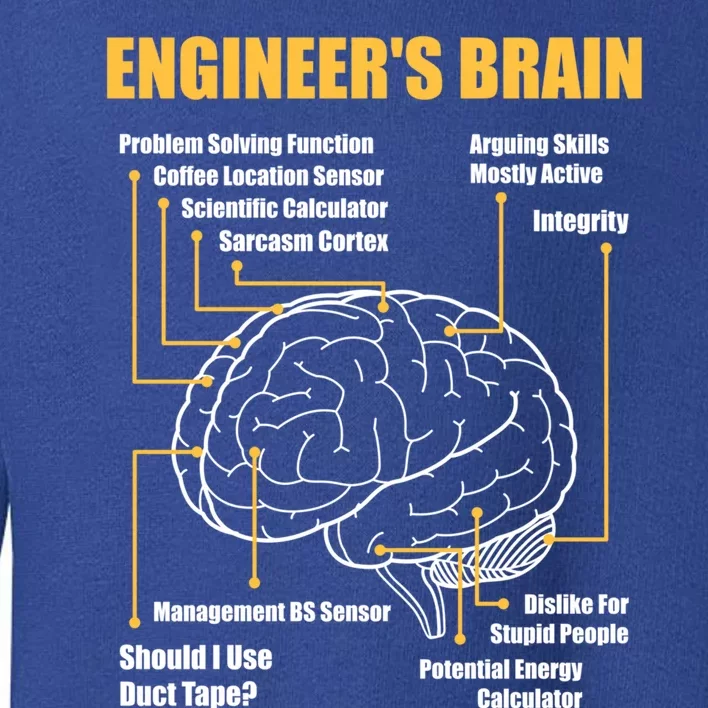 Engineer's Brain Cool Gift Funny Sarcastic Engineering Gift Toddler Sweatshirt