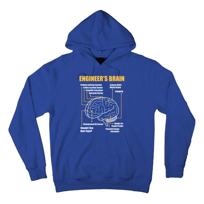 Engineer's Brain Cool Gift Funny Sarcastic Engineering Gift Tall Hoodie