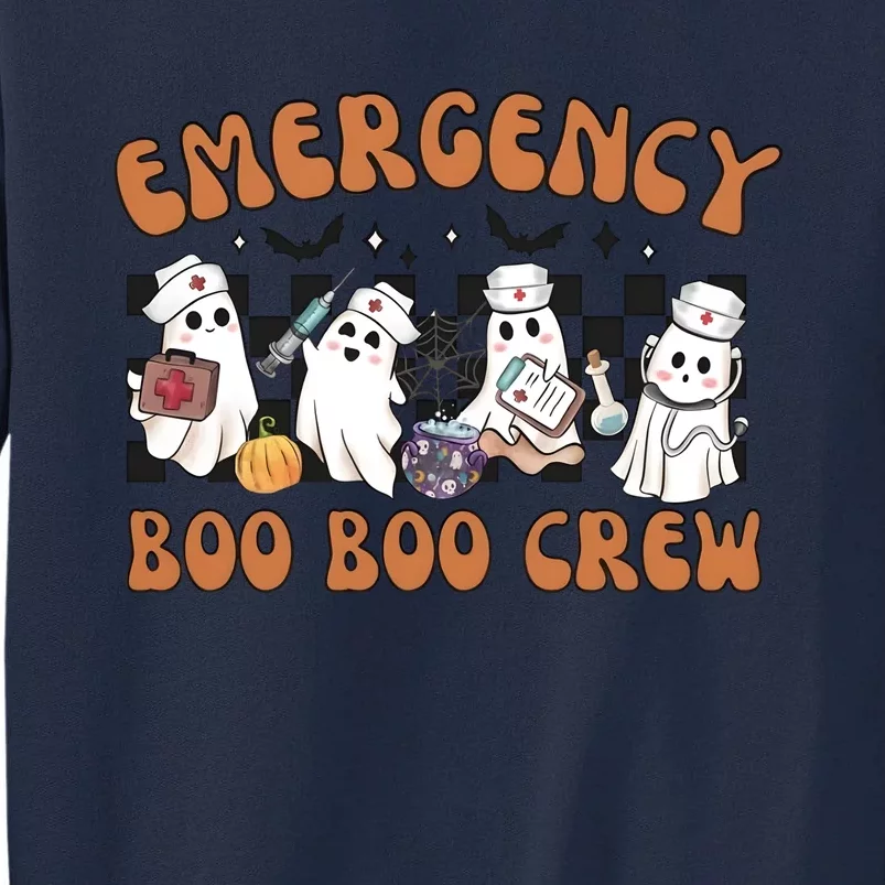 Emergency Boo Crew Halloween Nurse Heath Care Tall Sweatshirt