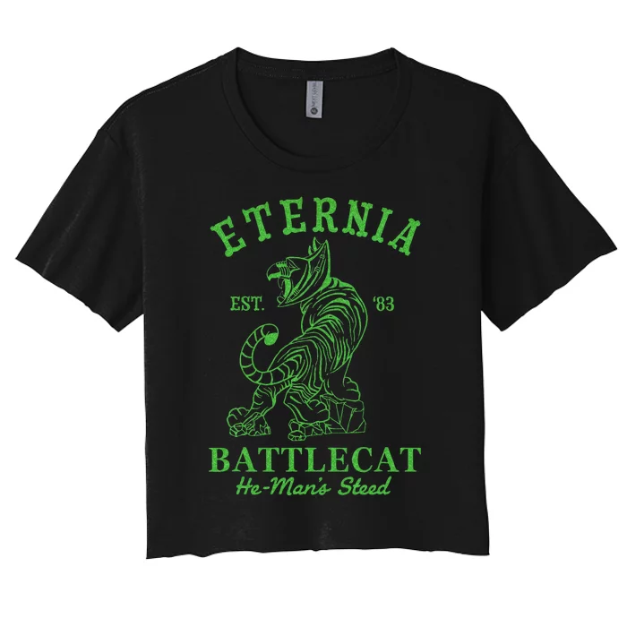 Eternia Battle Cat He Man Toy 1980 Women's Crop Top Tee