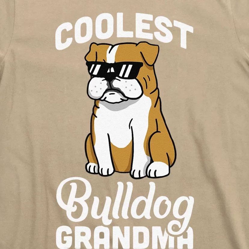 English Bulldog Coolest Grandma Funny Dog T-Shirt