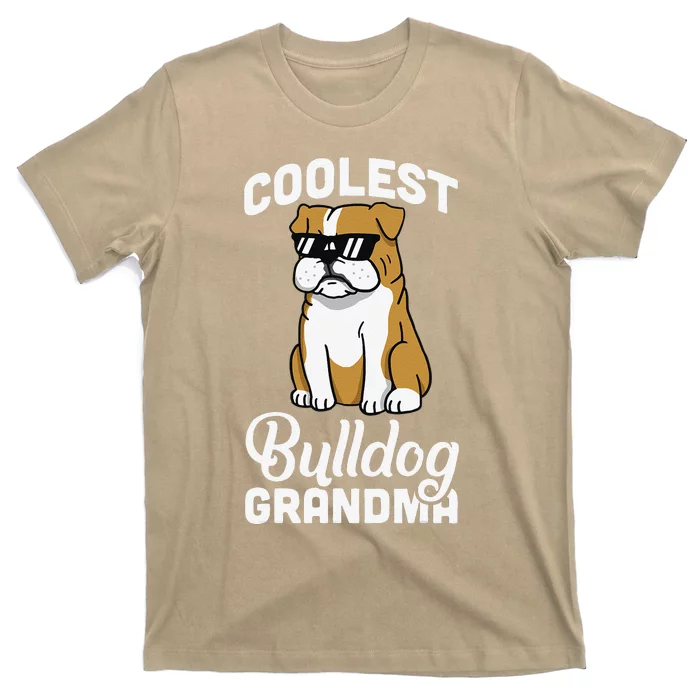 English Bulldog Coolest Grandma Funny Dog T-Shirt