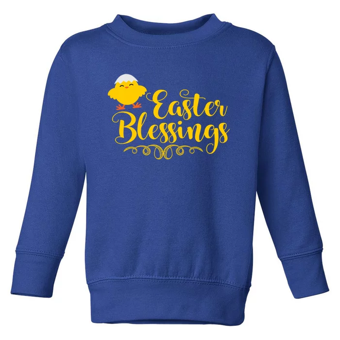 Easter Blessings Cute Chick Church Sunday School Religious Gift Toddler Sweatshirt