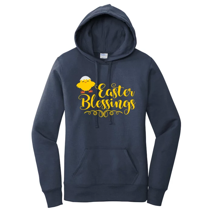 Easter Blessings Cute Chick Church Sunday School Religious Gift Women's Pullover Hoodie