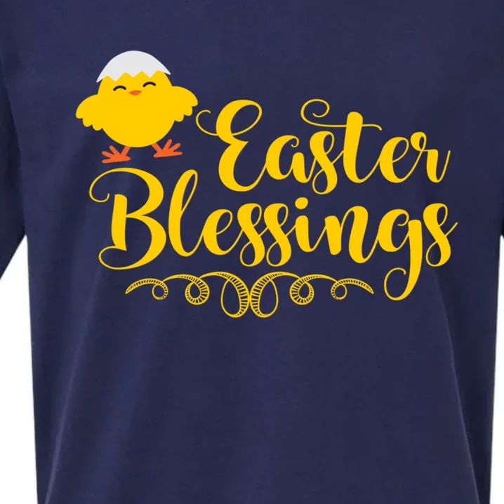 Easter Blessings Cute Chick Church Sunday School Religious Gift Sueded Cloud Jersey T-Shirt