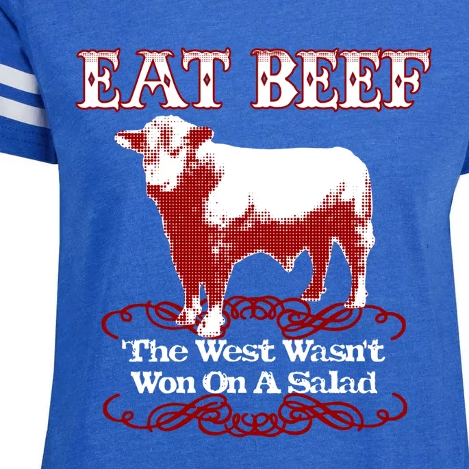 Eat Beef Cool Gift West Wasn't Won On Salad Hereford Cool Gift Enza Ladies Jersey Football T-Shirt