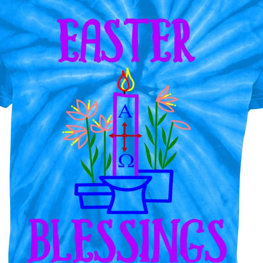 Easter Blessings Cool Gift Kids Tie-Dye T-Shirt