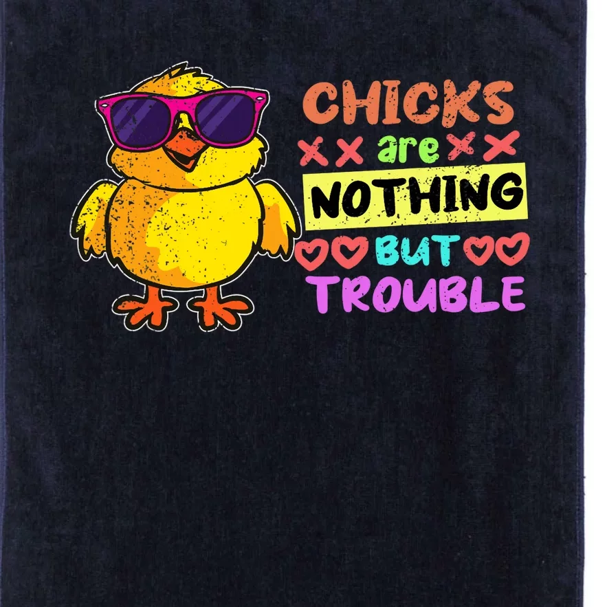 Easter Boy Chicks Are Nothing But Trouble Funny Egg Hunting Platinum Collection Golf Towel