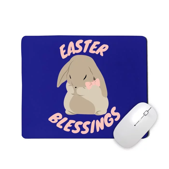 Easter Blessings Cute Easter Bunny Christian Goft Gift Mousepad