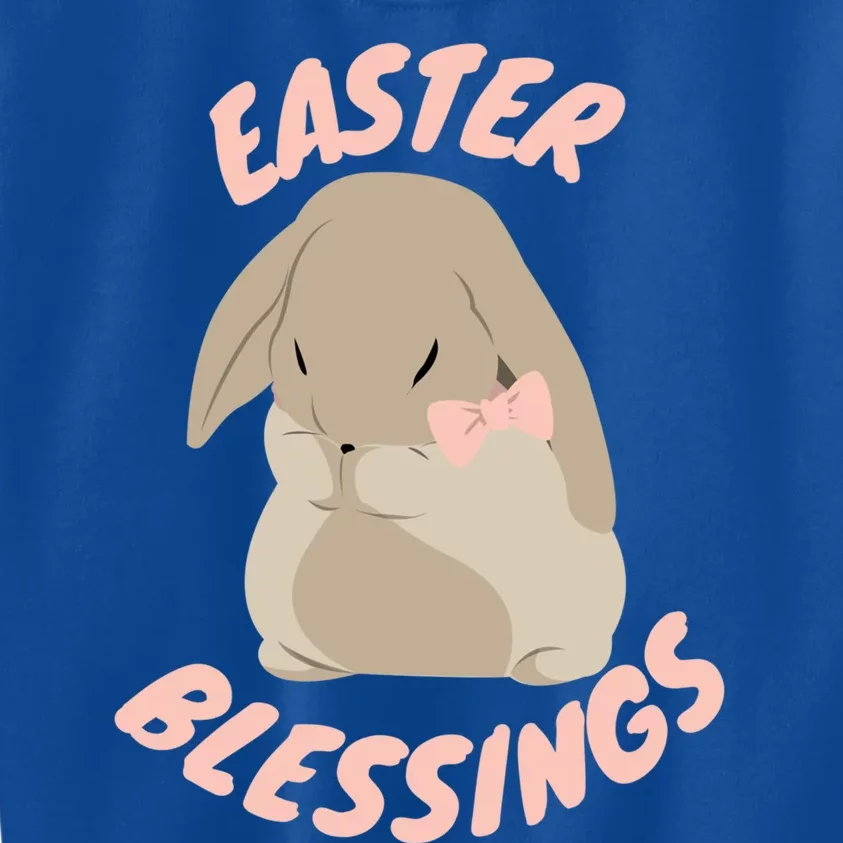 Easter Blessings Cute Easter Bunny Christian Goft Gift Kids Sweatshirt