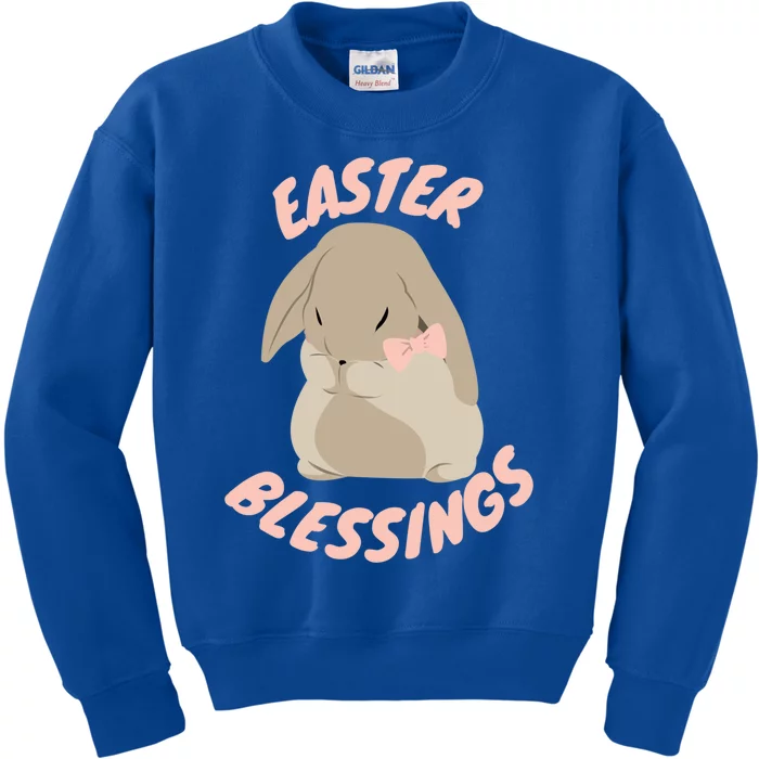 Easter Blessings Cute Easter Bunny Christian Goft Gift Kids Sweatshirt