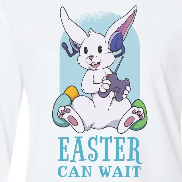 Easter Bunny Can Wait Gamer Womens Cotton Relaxed Long Sleeve T-Shirt