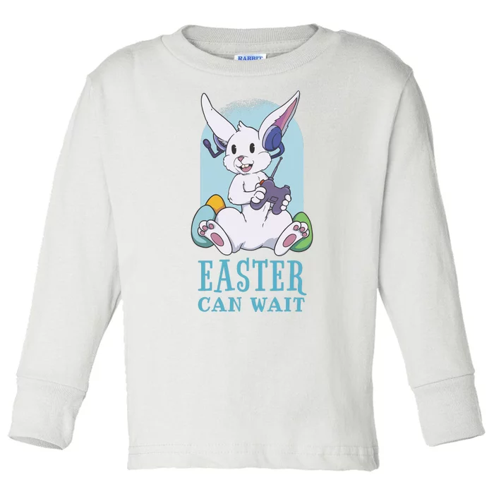 Easter Bunny Can Wait Gamer Toddler Long Sleeve Shirt