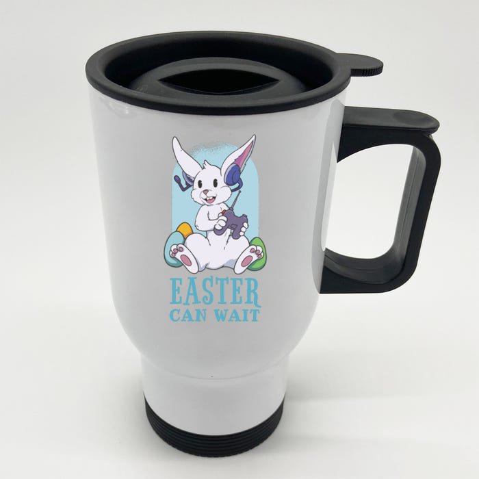 Easter Bunny Can Wait Gamer Front & Back Stainless Steel Travel Mug