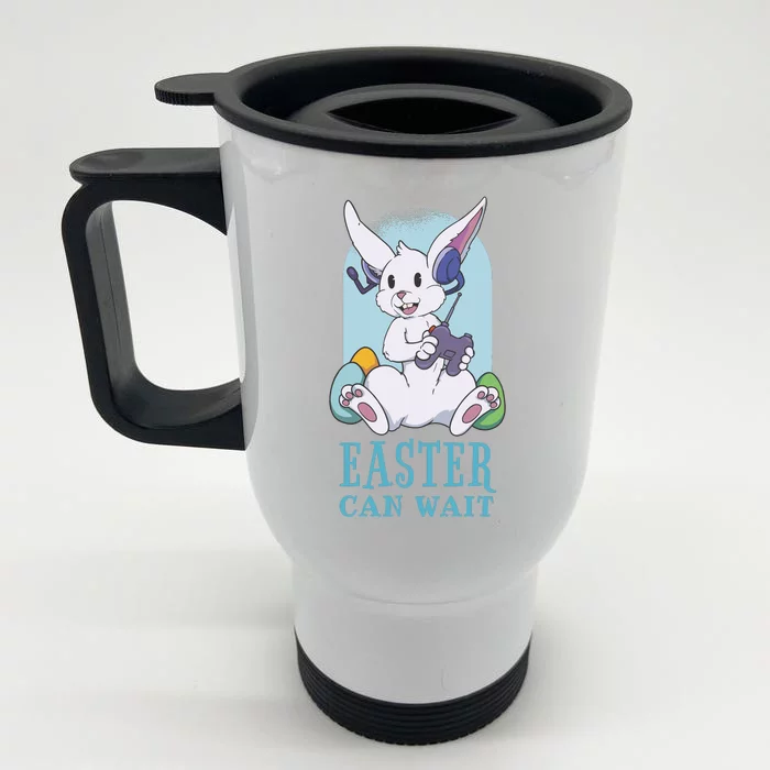 Easter Bunny Can Wait Gamer Front & Back Stainless Steel Travel Mug